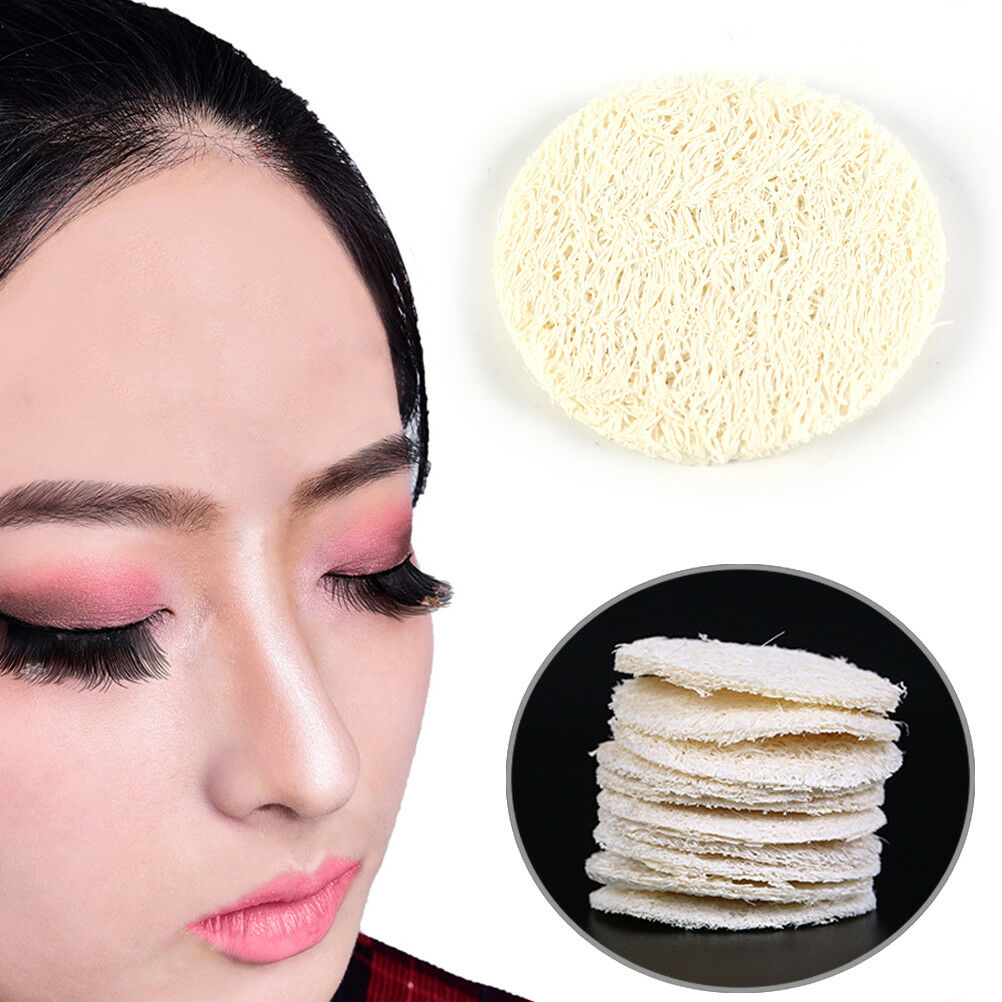 10x Natural Loofah LuffaBDacial Complexion Skin Disc Pad Exfoliator Spong.l8