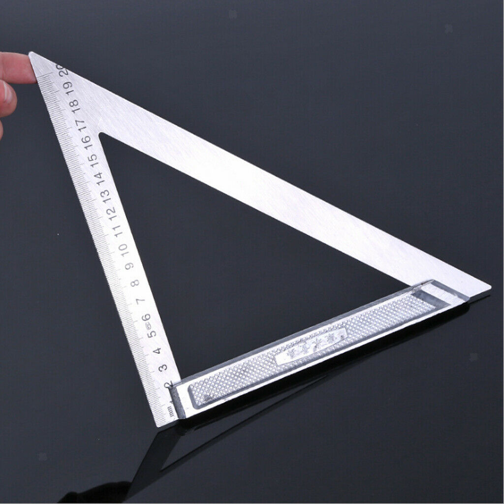 Accurate Stainless Steel Triangle Ruler Woodworking Measuring Tools 200mm