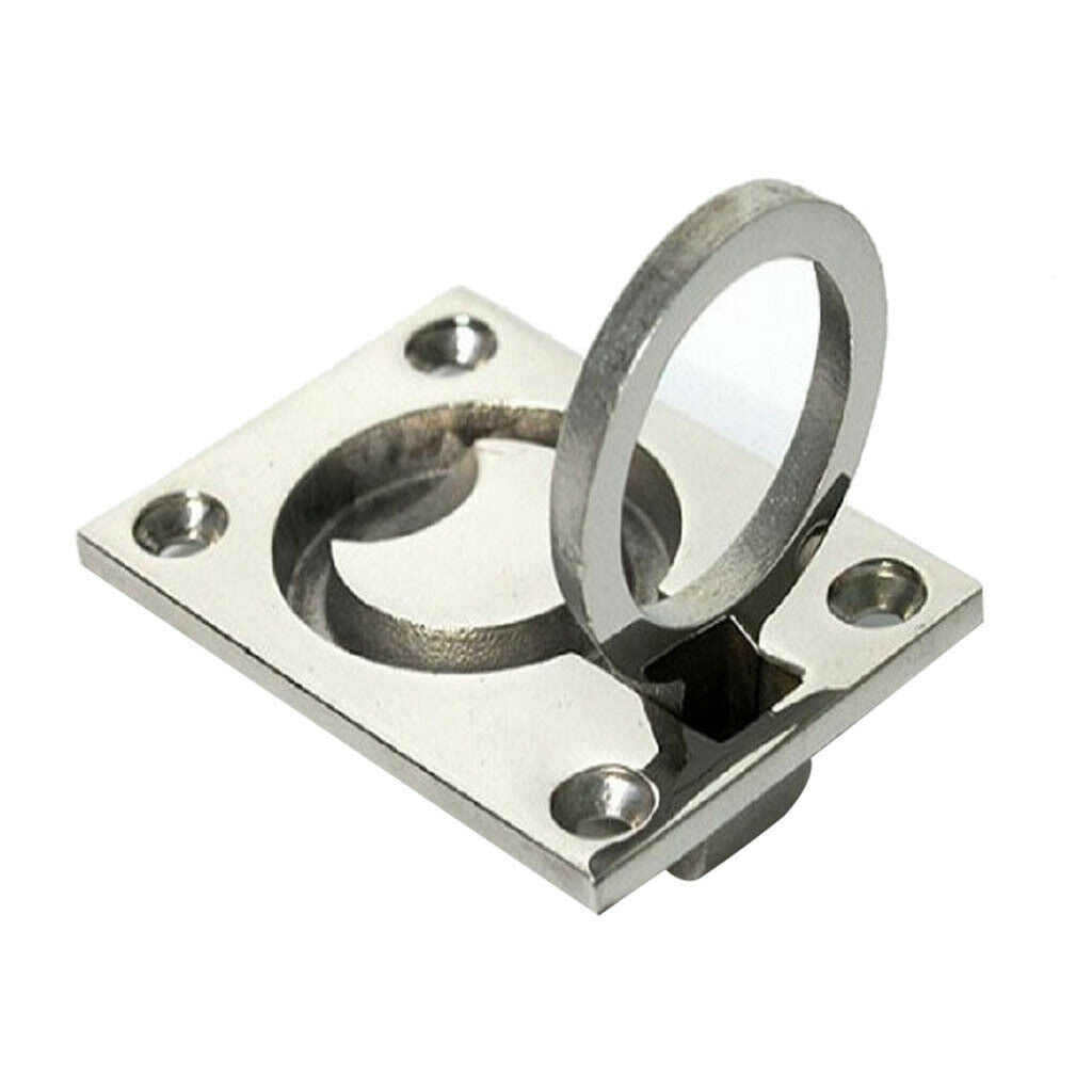 316 Marine Stainless Steel Flush Pull Handle Boat Hatch Lift Ring 63x44mm