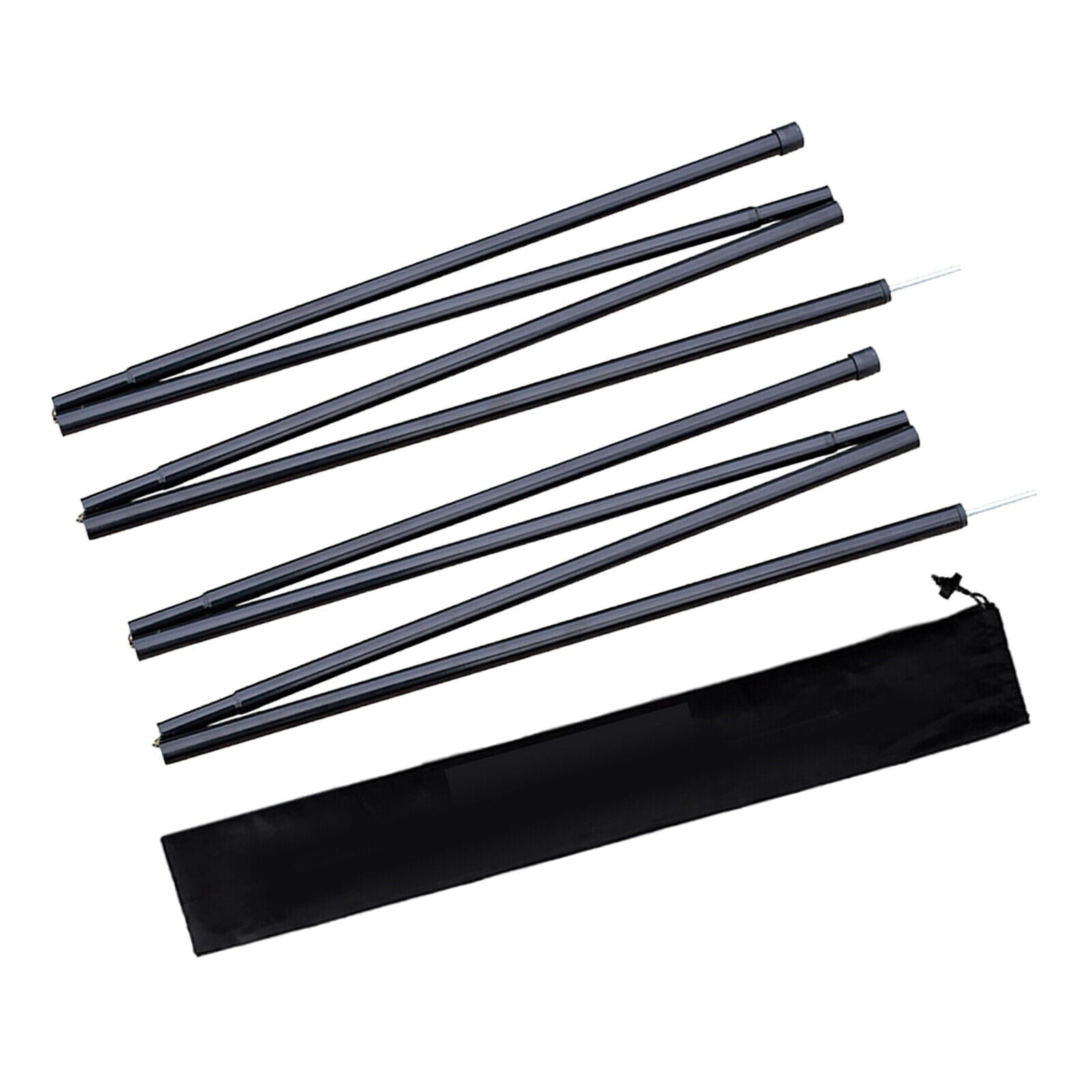 2Pieces Tarp Support Poles 190cm Tent Rod Portable Sticks w/ Storage Bag