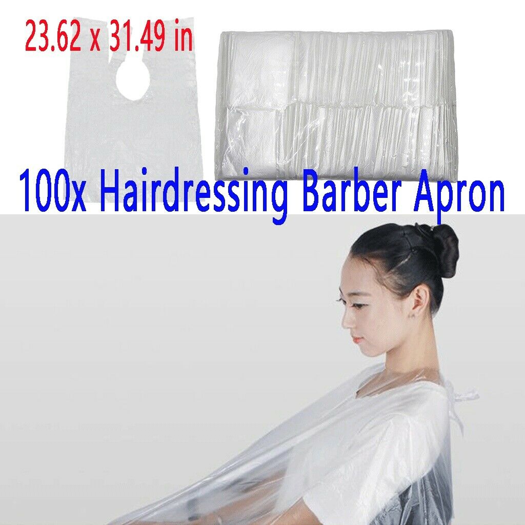 100x Disposable Hair Cutting Cape Hair Dyeing Gown Stylist Barber Cloak