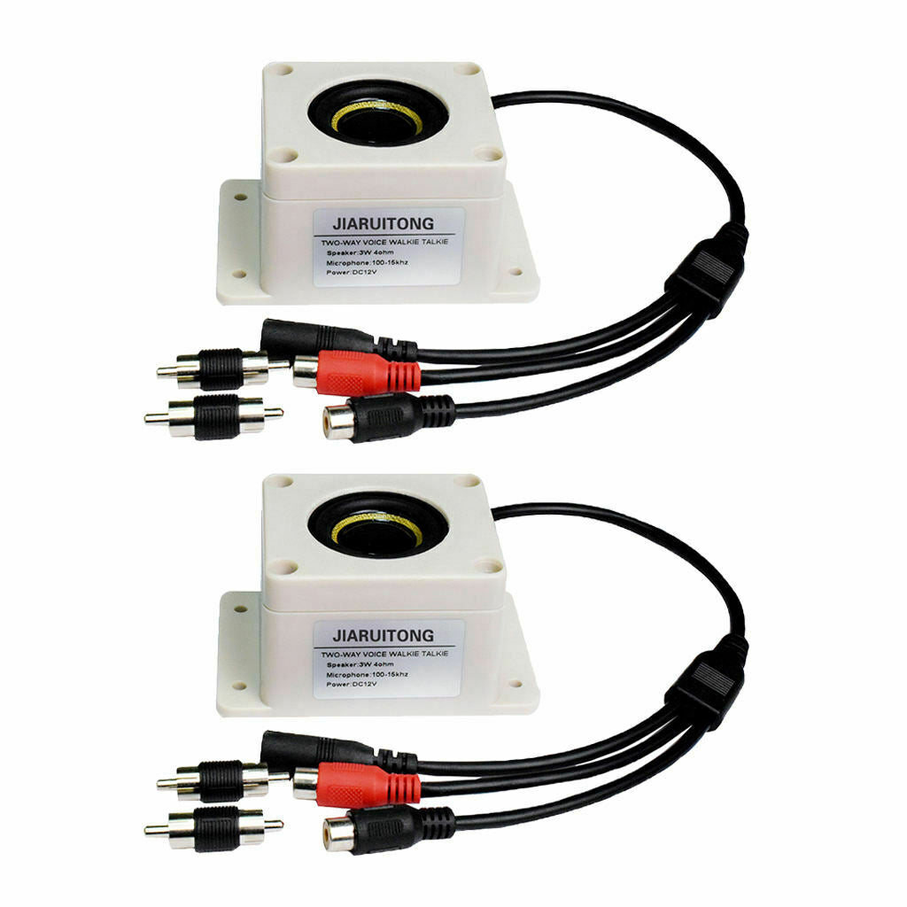 2 pcs Waterproof Outdoor Microphone Speaker for Security IP Cameras