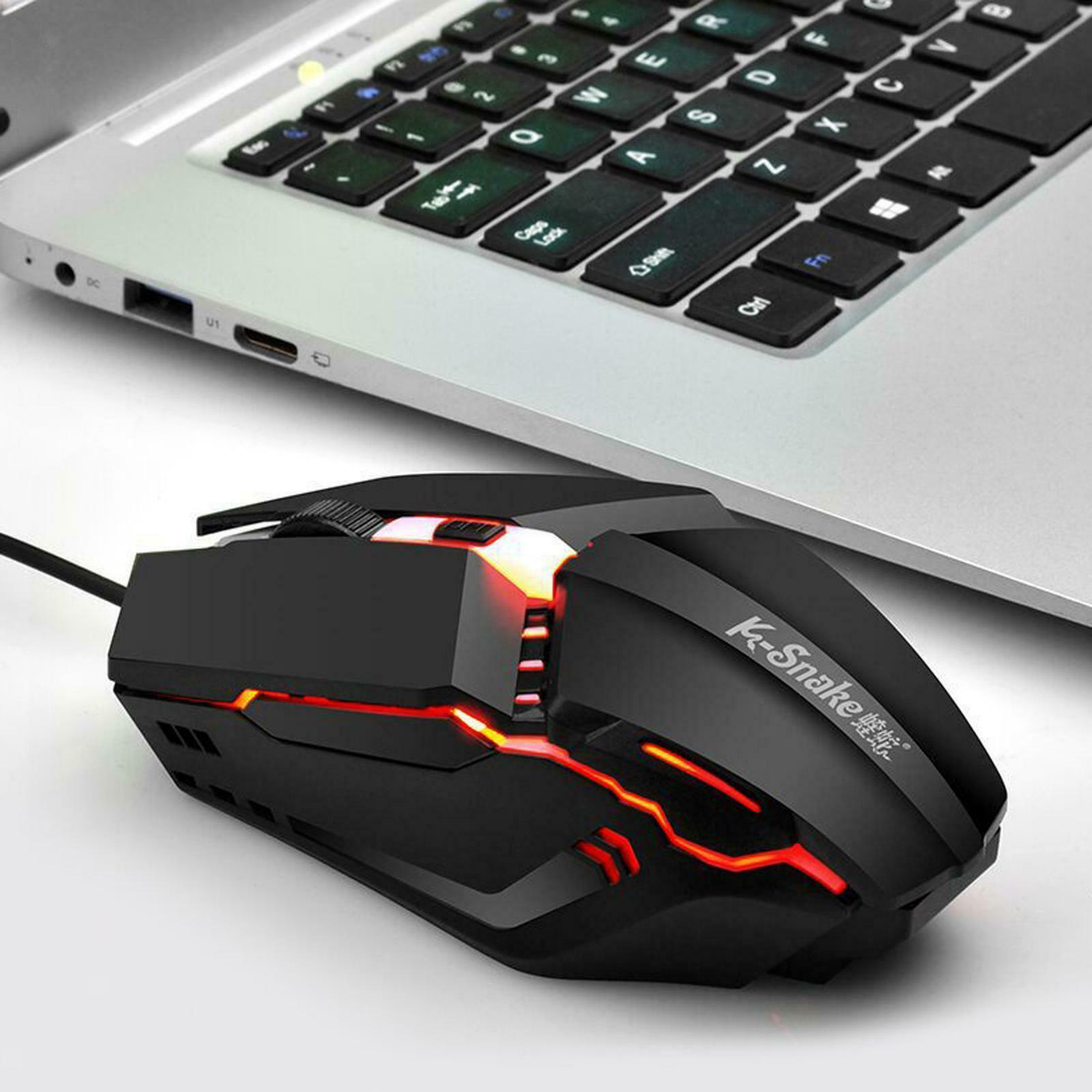 Programmable Wired Gaming Mouse RGB Lighting for Desktop Laptop PC Universal