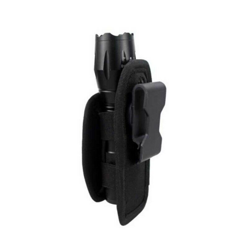 New 360 Degree Rotatable Clip Flashlight Pouch Holster Belt Carry Case Holder