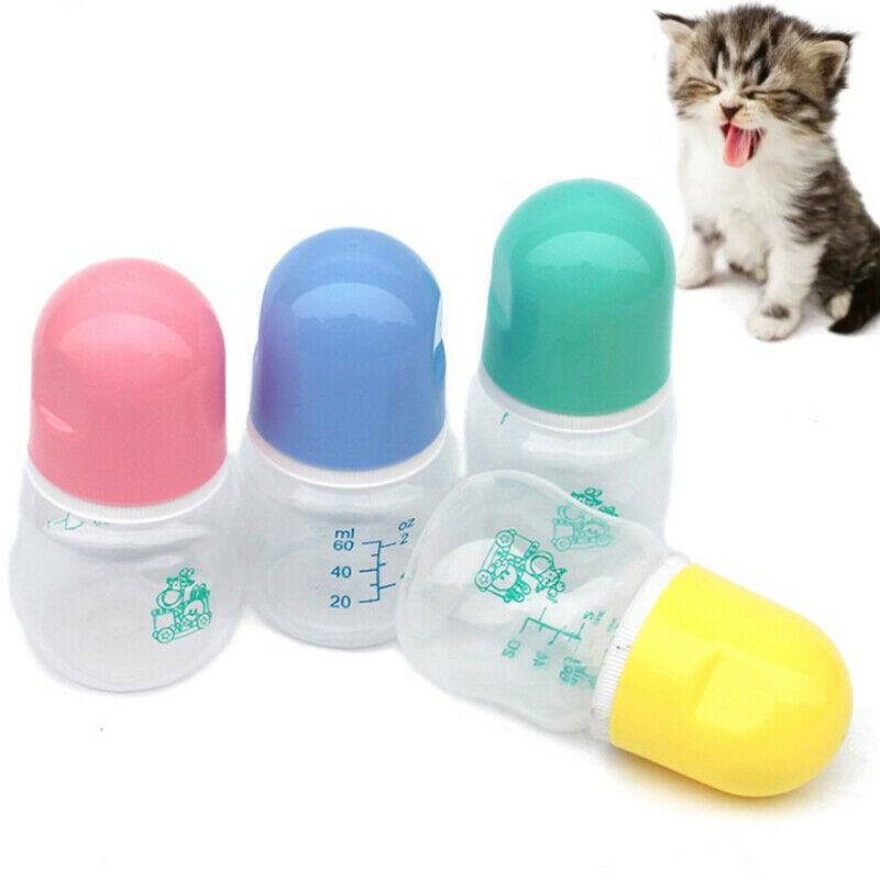 Puppy Kitten Feeding Bottle Kit Safety Silicone Pet Nursing Water Milk Fe.l8