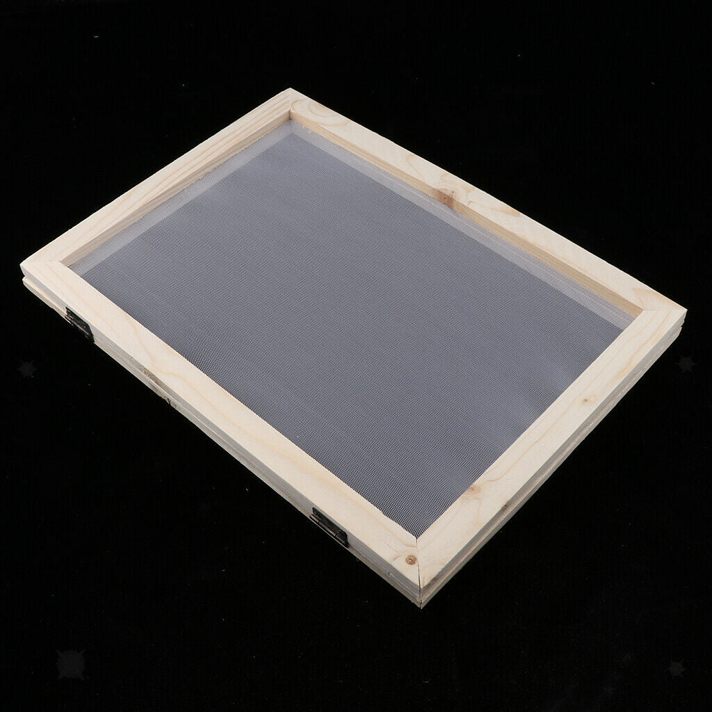 Wood Paper Making Mould Frame Screen 2 In 1 for Paper Craft Making 18x12.5cm