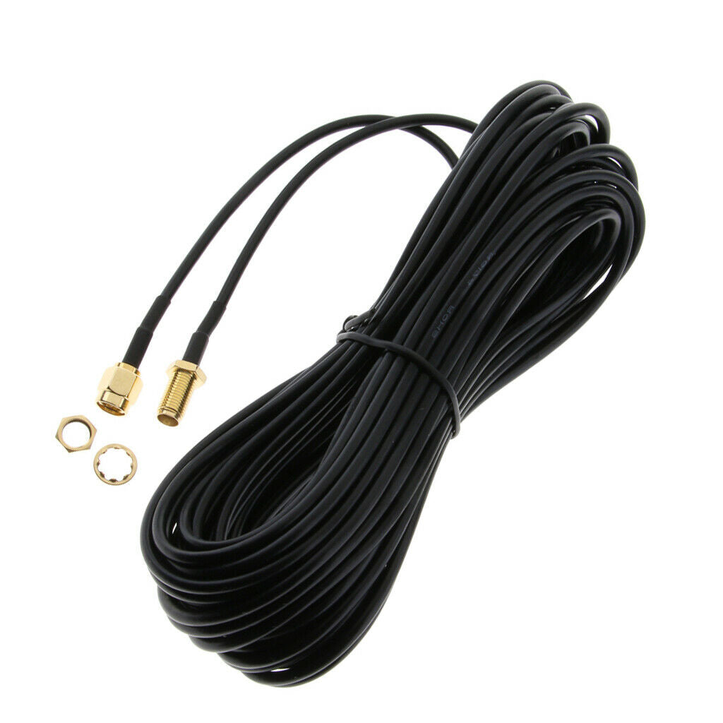 4X 10M RP SMA Male to Female Extender Coaxial Cable for WiFi Router / Antenna /