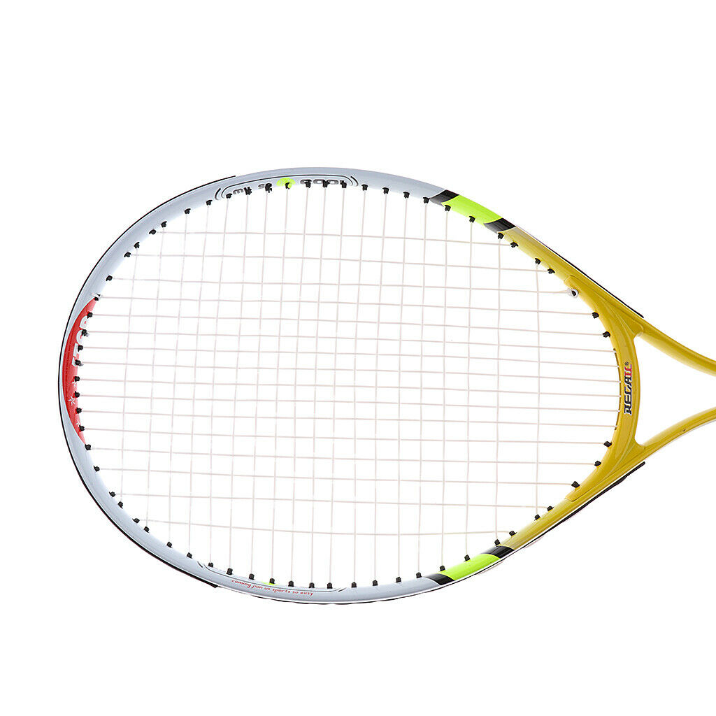 Aluminium Alloy Kids Junior Tennis Racquet Training Racket with Cover Yellow
