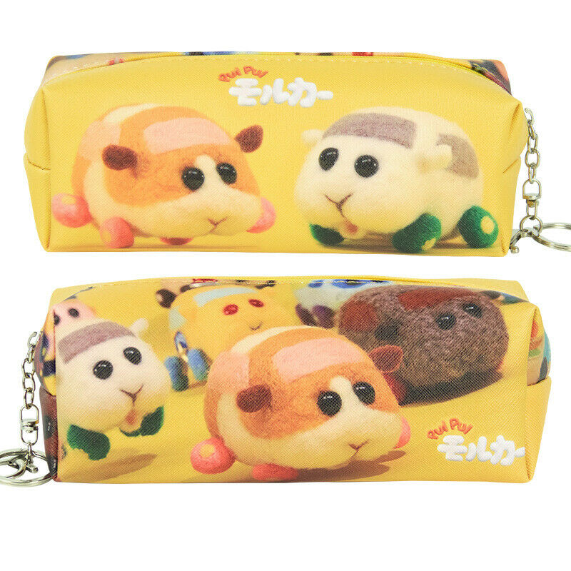 Anime Pui Pui Molcar Guinea Pig PU Leather Pencil Pen Case Bag Birthday Gift