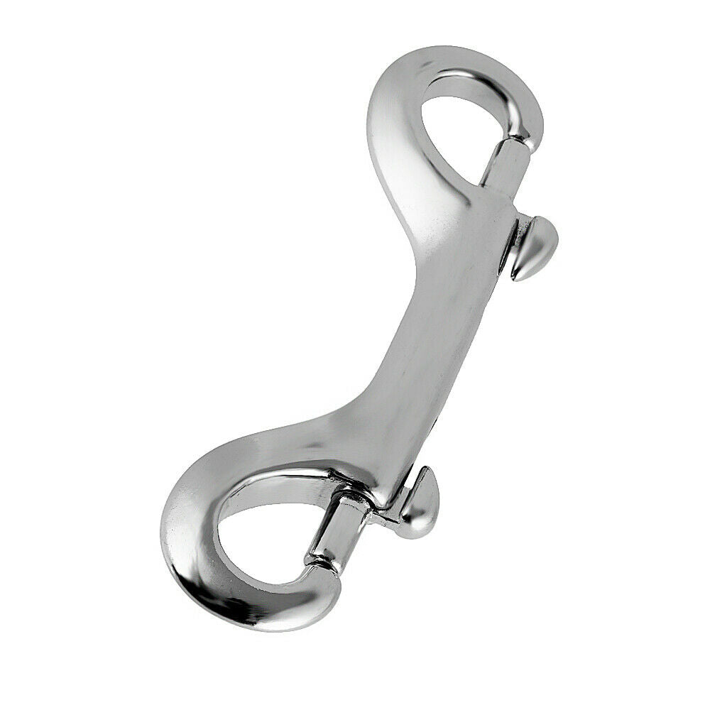 2 Pieces Stainless Steel Scuba Diving Double End  Snap Buckle Metal Clip