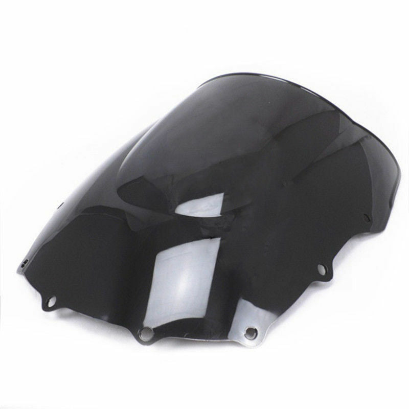 Black Double Bubble Windshield  for Kawasaki ZZR400/93-07 ZZR600/93-04