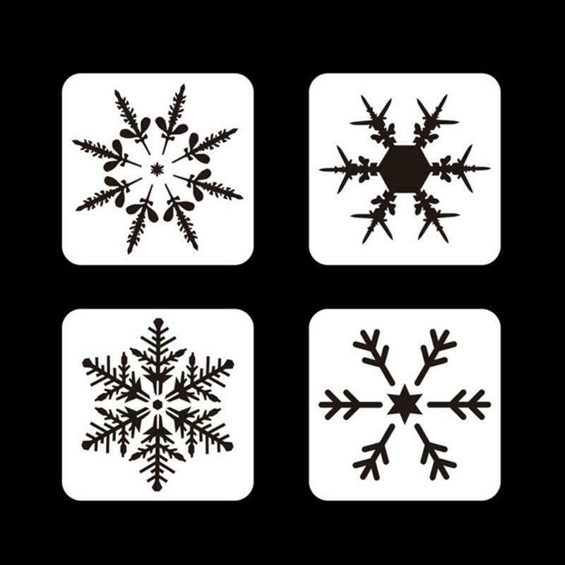 22 Pcs Christmas Stencils Plastic Drawing Templates for Home School Party Decor