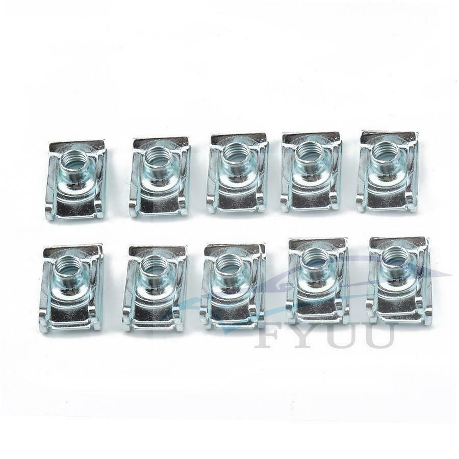 100pcs U-type Clip Car Fairing Bodywork Panel U Nuts Speed Fasteners M4 M5 M6 M8