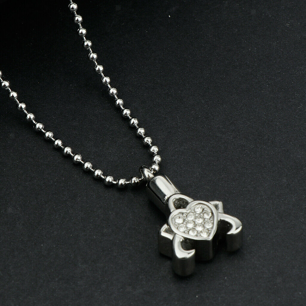 Stainless Steel Urn Pendant Necklace Cremation Jewelry Ashes Keepsake 7