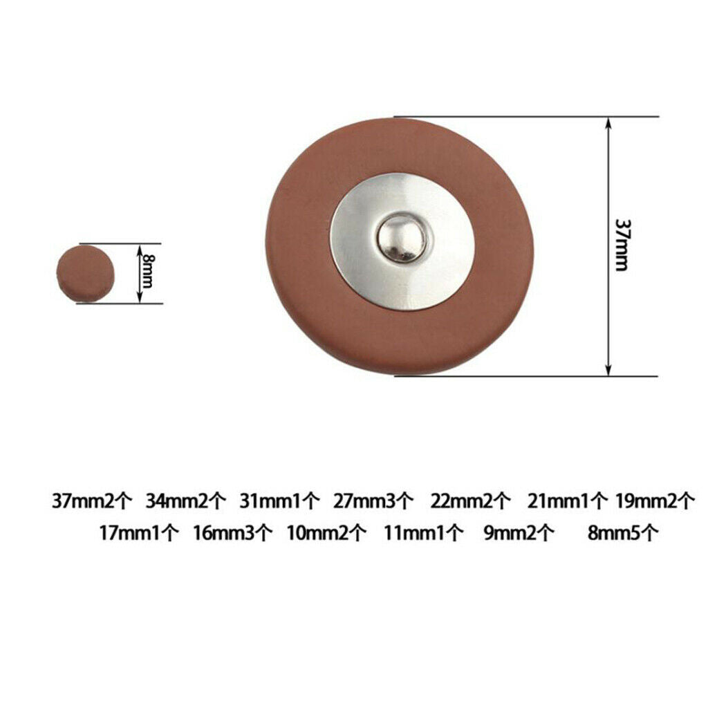 28 Pieces Soprano Saxophone Pads Sax Leather Pads for Saxphone Repair