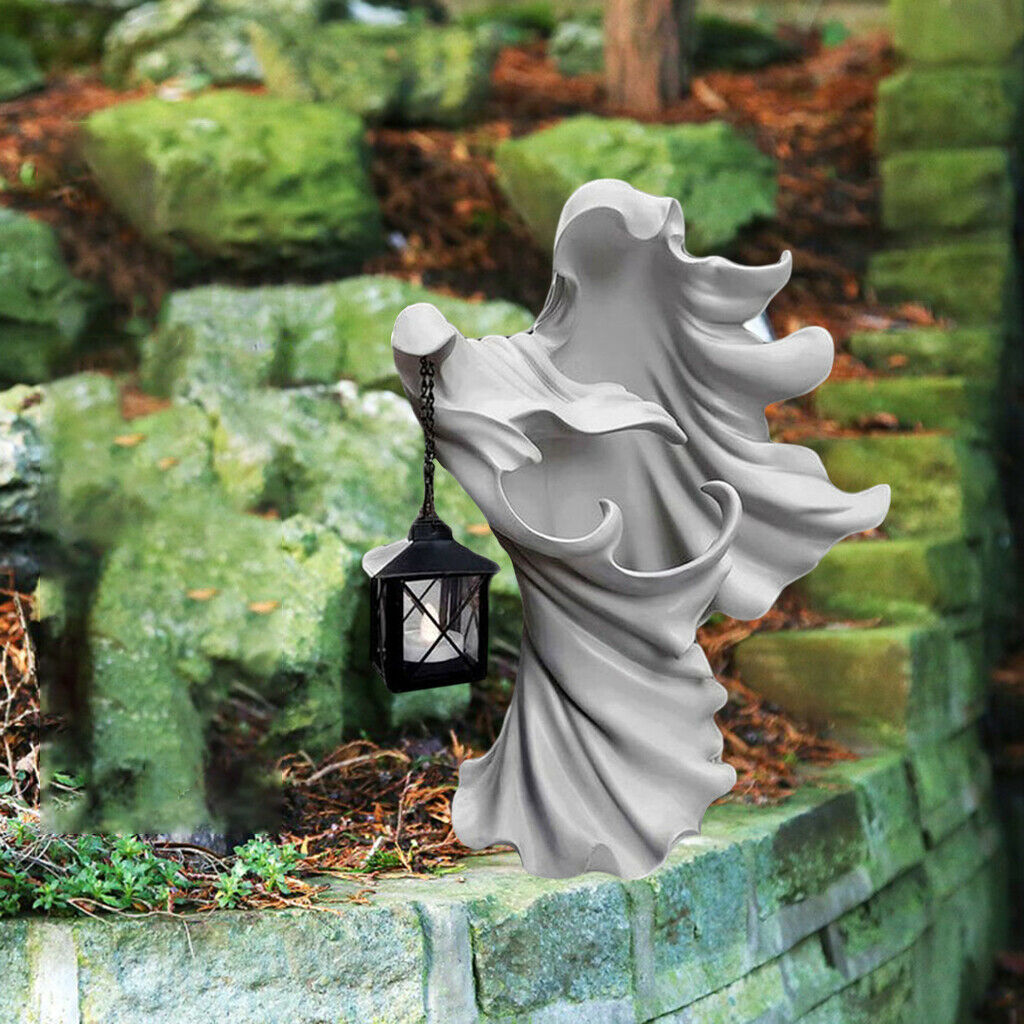 Ghost Messenger of Hell Lawn Garden Outdoor Statue Party Lamp Lights Decor