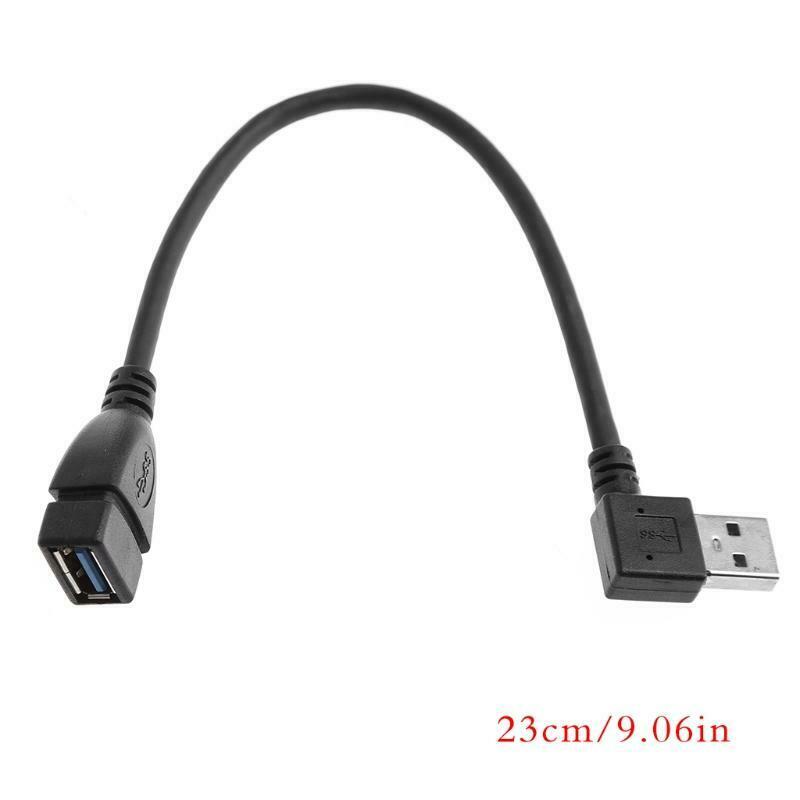 USB 3.0 A Left/Right Angle 90 Degree Male To Female Adapter Cable Extension Cord