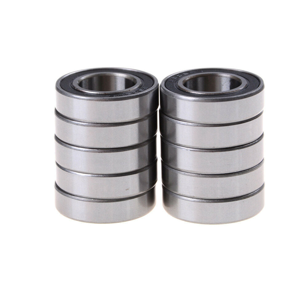 10x 6902-2RS Bearing 15x28x7 mm Metric Thin Section Ball Bearings 6902RS WGJBDA