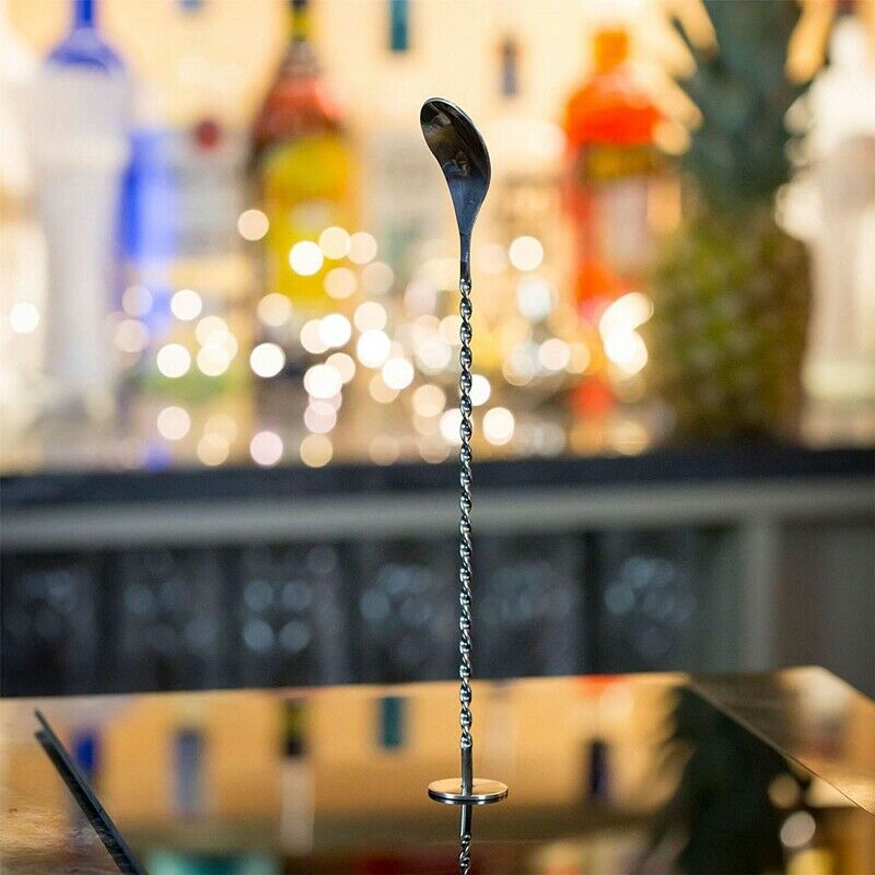 Twisted Mixing Spoon 27.5cm 11 Inch Mixing Spoon, Long Cocktail Spoon, Bar SpoS6