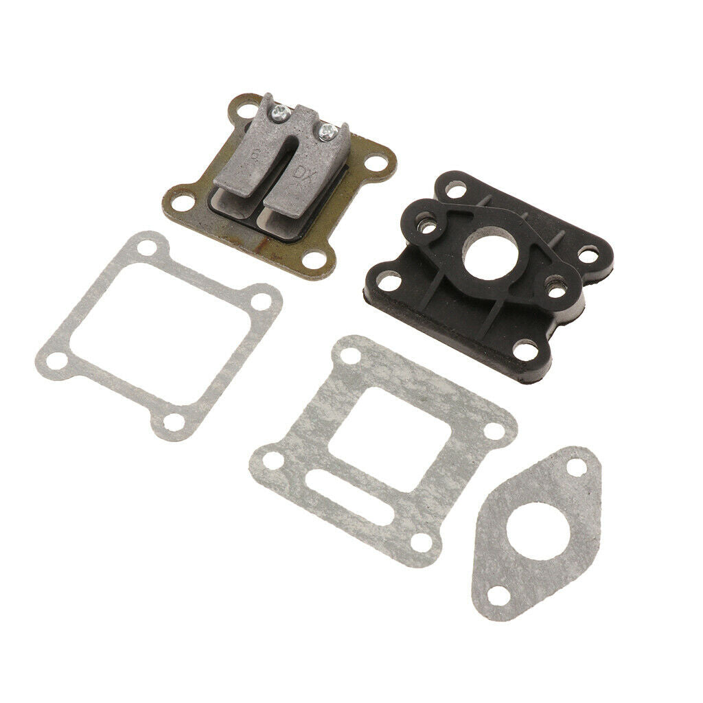 Reed Valve Inlet + Manifold Intake Pipe + Intake Pipe Gasket for 47cc 49cc