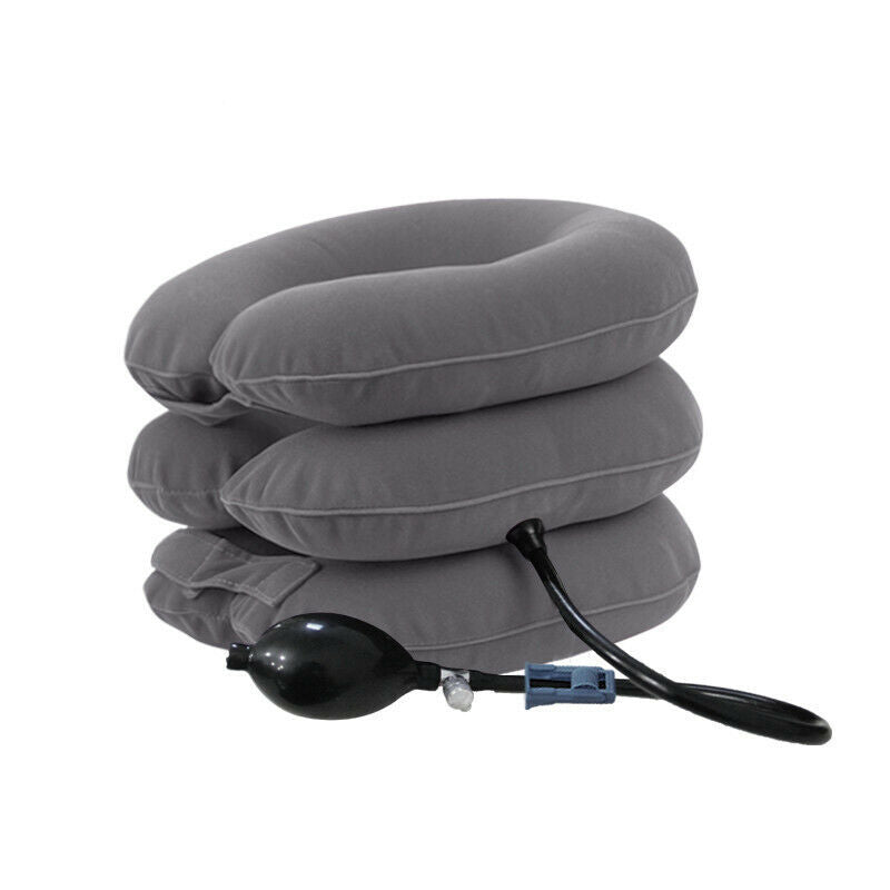 Car Office Inflatable Travel Cervical Air Neck Pillow Head Rest Shoulder Support