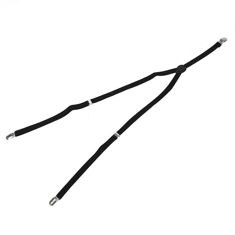 Black Y Back Elastic Suspender Strap Pants Braces Adjustable for Lady D2I2