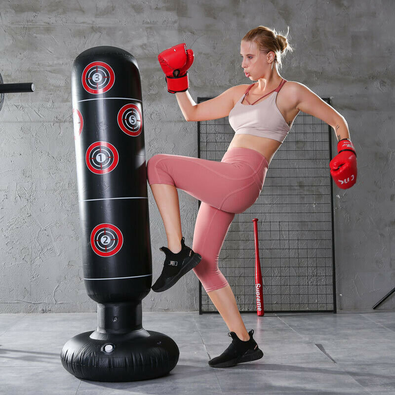 Gym Training Standing Punching Bag Inflatable Tumbler Sports Sandbags Column HN