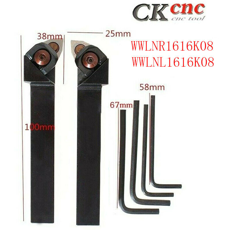 WWLNR1616K08+WWLNL1616K08 External Boring Bar Tool Holder For WNMG080404 inserts