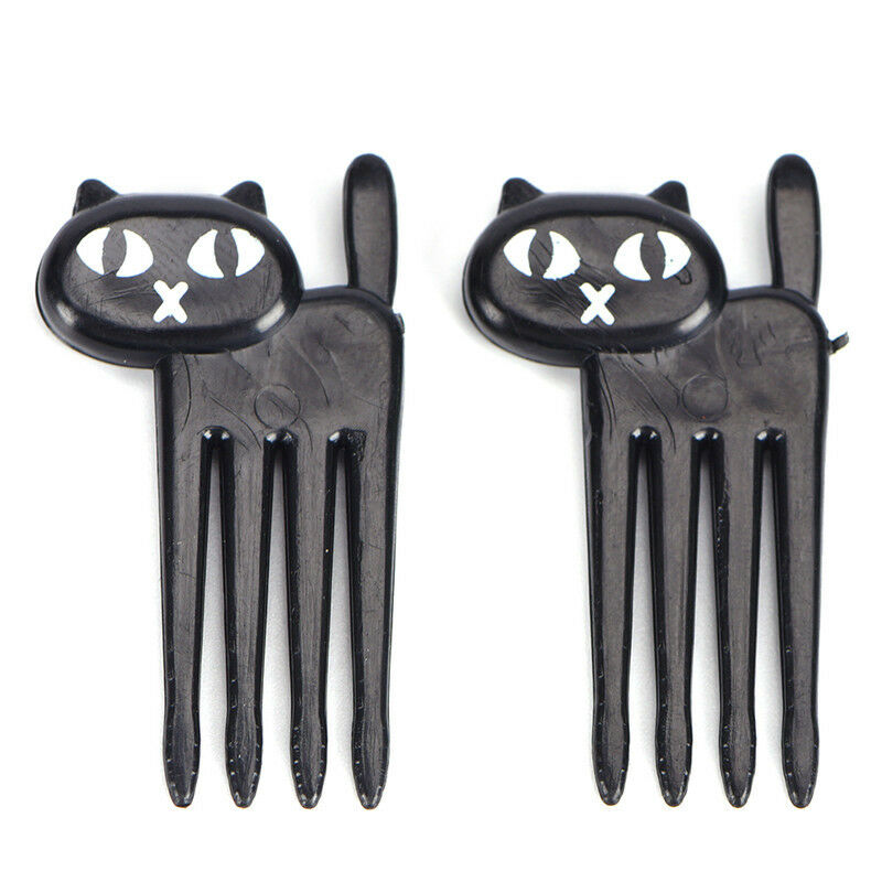 Black Cat Fruit Forks Cute Cartoon Plastic Fork Kitten Bento Decoration La.l8