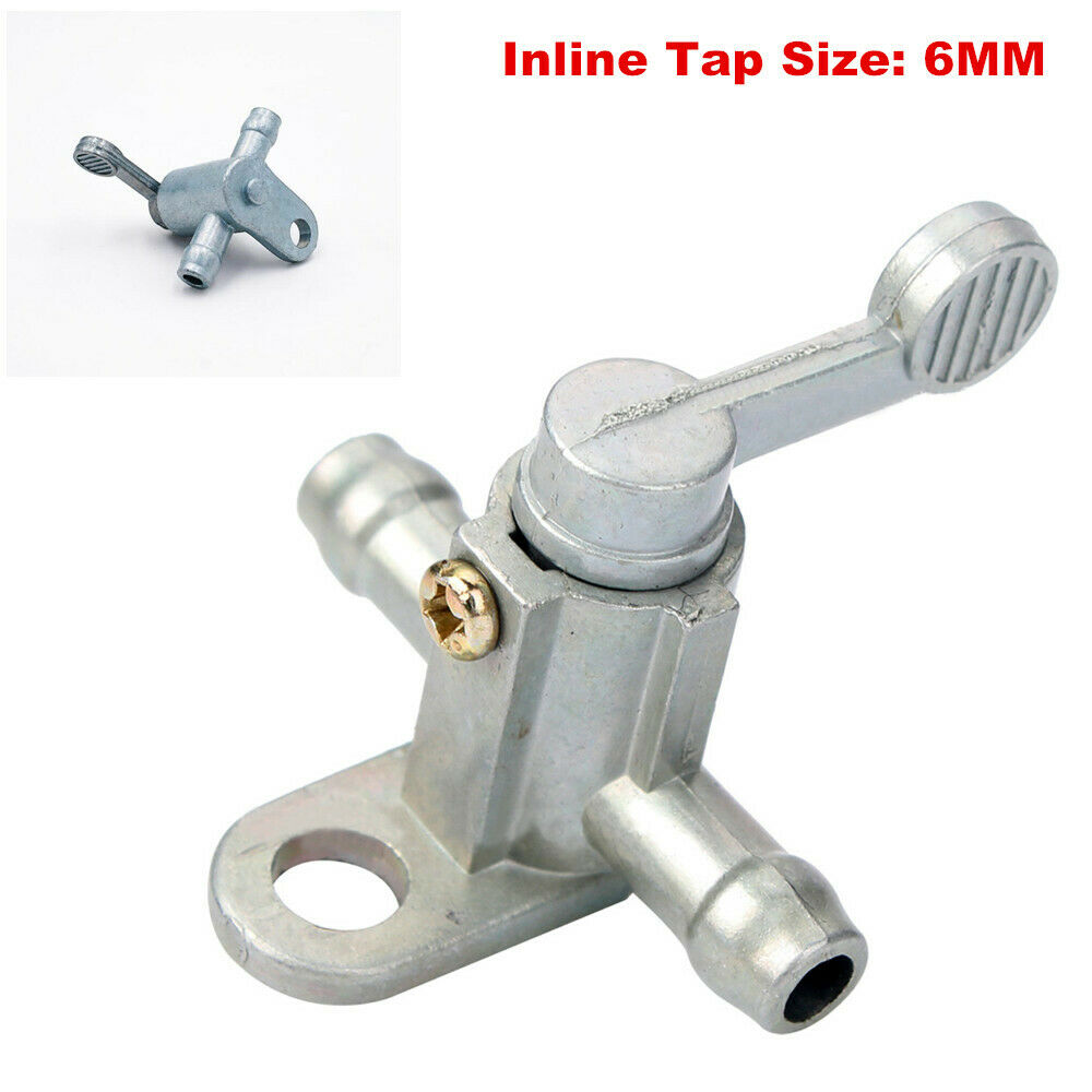Fuel Tank Petcock Switch Valve For Bike ATV Motorcycle Scooter 6MM Inline Tap