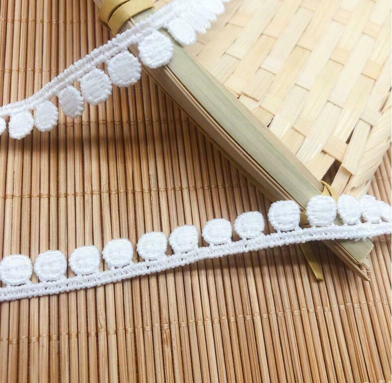 10 Yards Dainty White Cotton Lace Trim Sewing Lace Edge Embellishments DIY