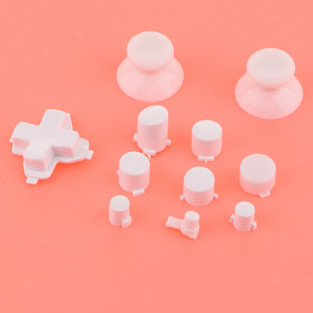 Thumbstick Analog Stick Bullet ABXY Buttons for Xbox One S Controller White