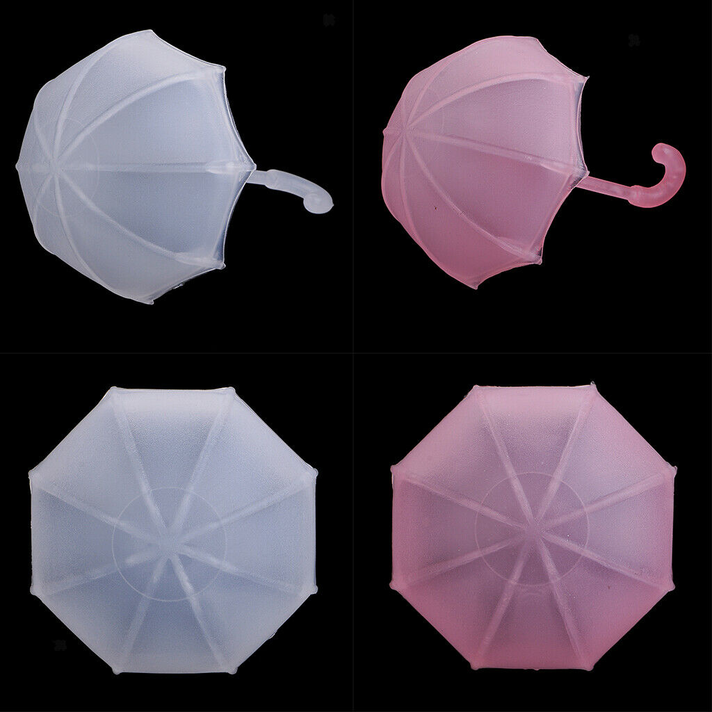 24 Pieces White + Pink Umbrella Shaped Lollipop Pocket Wrap Kit for Wedding