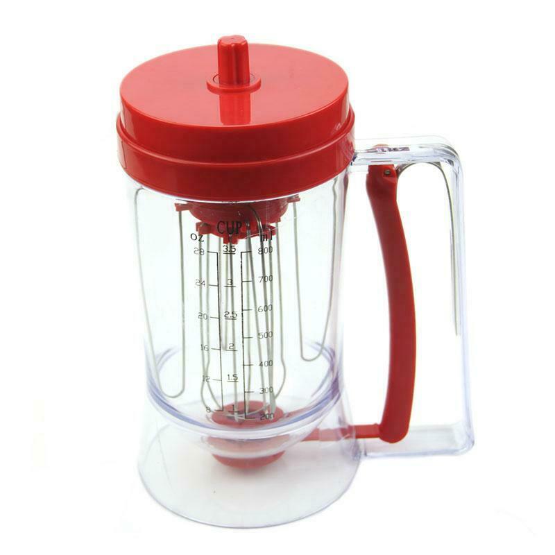 Manual Pancake Perfect Batter Dispenser Cupcakes Waffles Breakfast Mixer Mix Hot