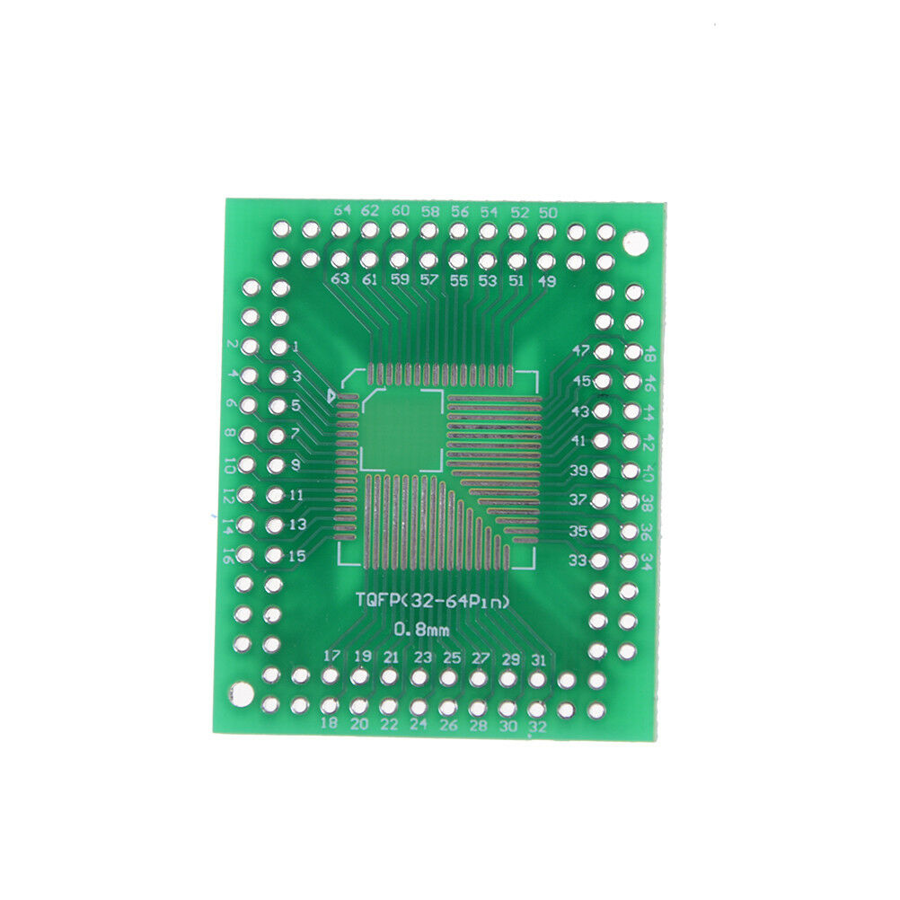 5pcs QFP/TQFP/LQFP/FQFP 32/44/64/80/100 to DIP Adapter PCB Board Converter lxUS