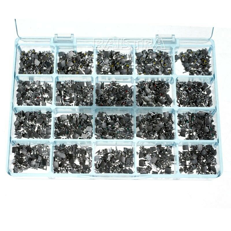 1000pcs Dental Orthodontic Bracket Mini Roth 018 Hook 3-4-5 MIM Monoblock AZDENT