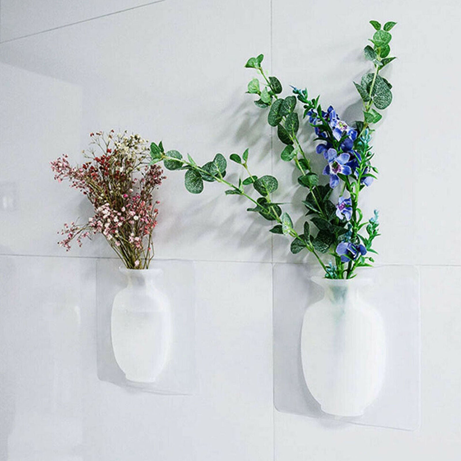 Silicone Sticky Vase Wall Stick Flower Pot Magic Vases Home Offices Wall Decor