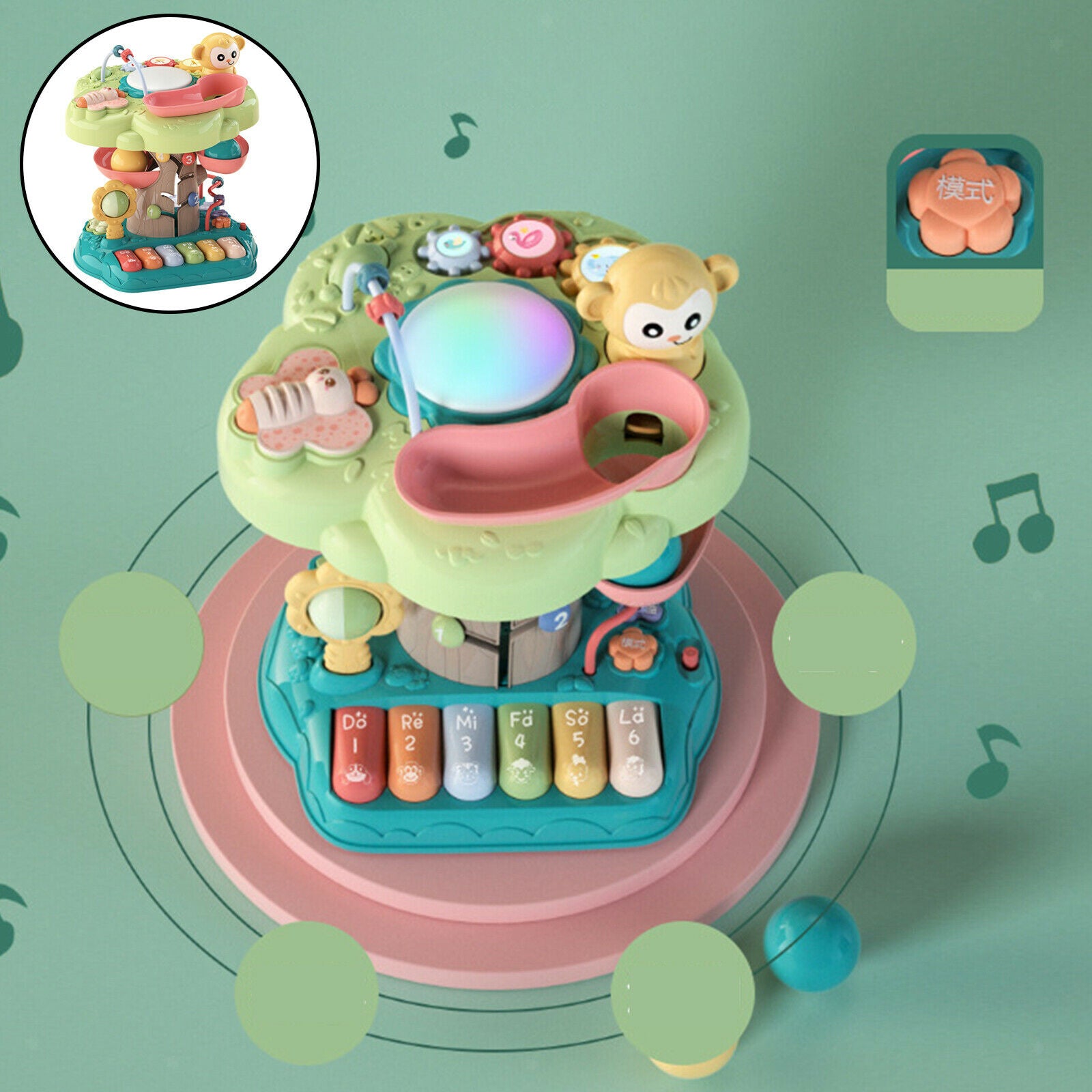 9 in 1 Multifunctional Early Education Machine, Adorable Mini Piano Keyboard for