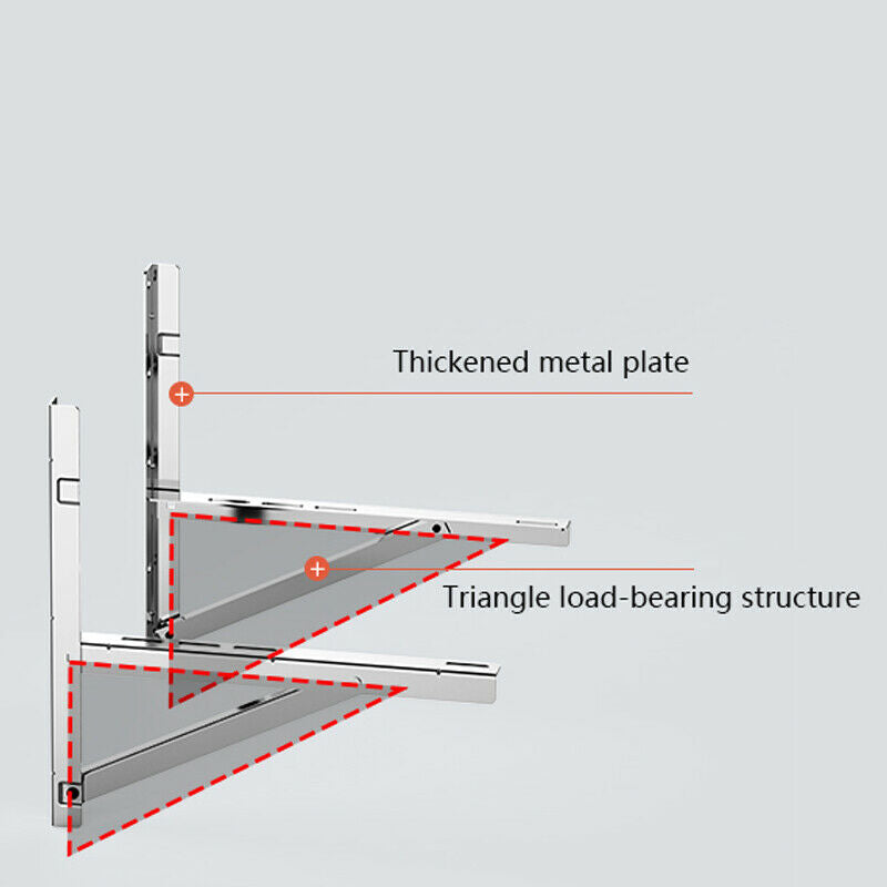 2x Heavy Duty Wall Air Conditioning AC Bracket Ductless  Mini Split Hanging Rack
