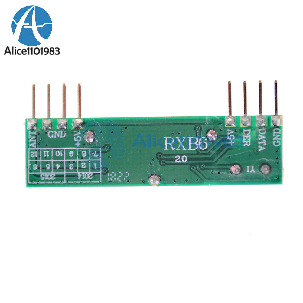 2PCS RXB6 433Mhz Superheterodyne Wireless Receiver Module for Arduino/ARM/AVR