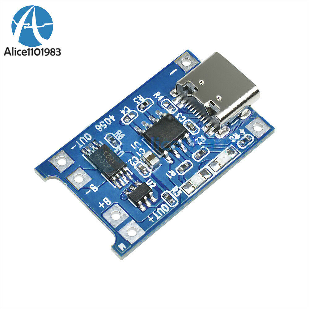 1PC 5V 1A 18650 TC4056A Lithium Battery Charger Type-C USB Module Charging Board