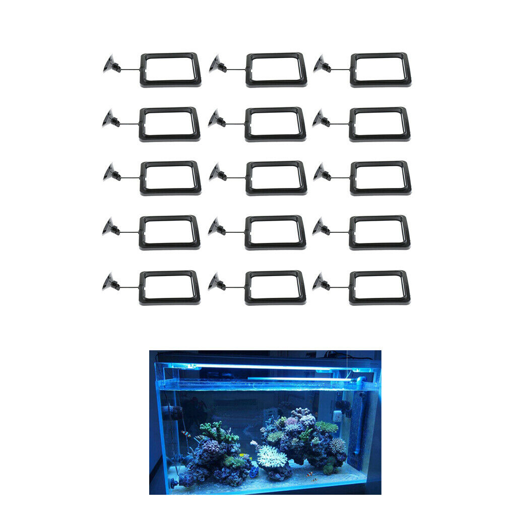 15x Useful Fish Tank Feeding Square Safe Fish Food Feeder for Aquarium