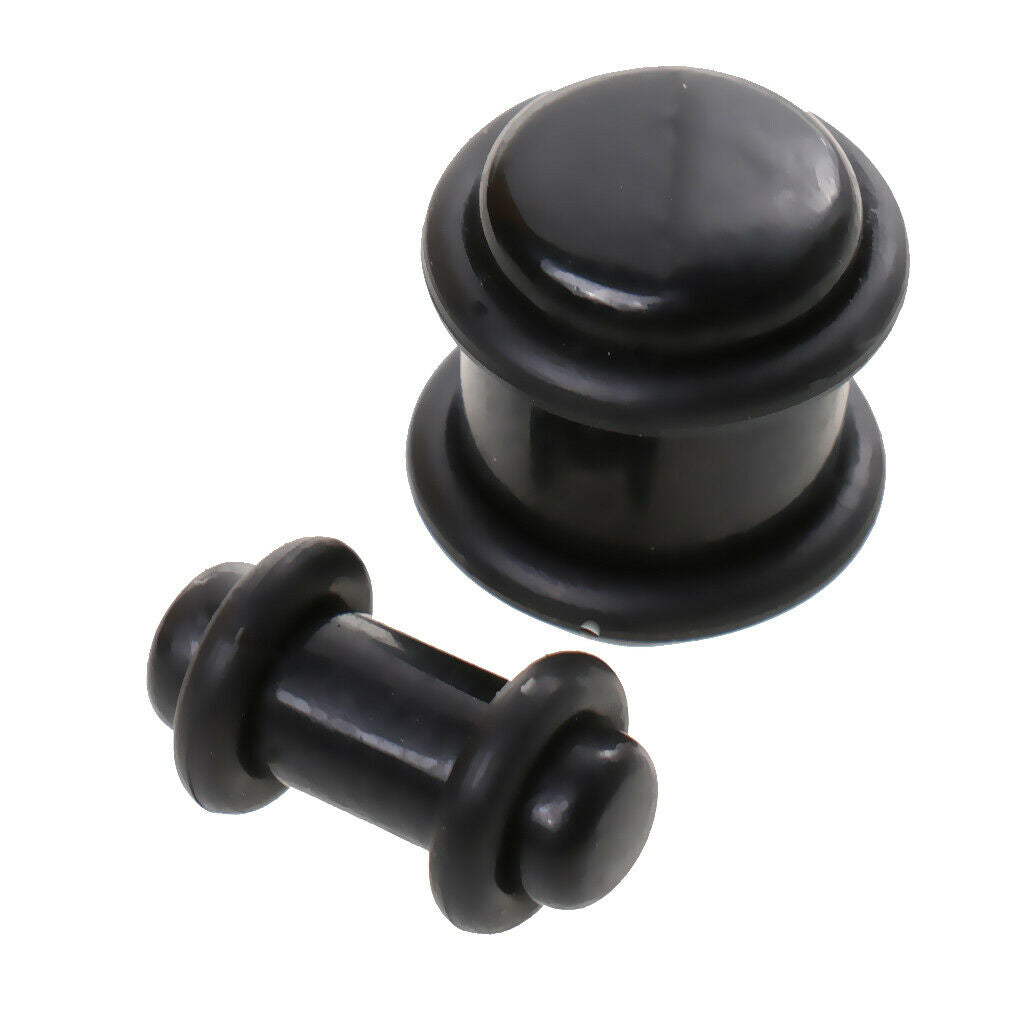 Acrylic Ear Taper Plugs Stretching Kit Stretcher Expander 18pcs Set-Black