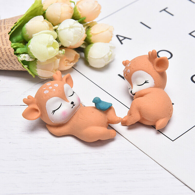 1Pair Cute Sleeping Deer DIY Chocolate Fondant Cake Decoration Tools Cake.l8