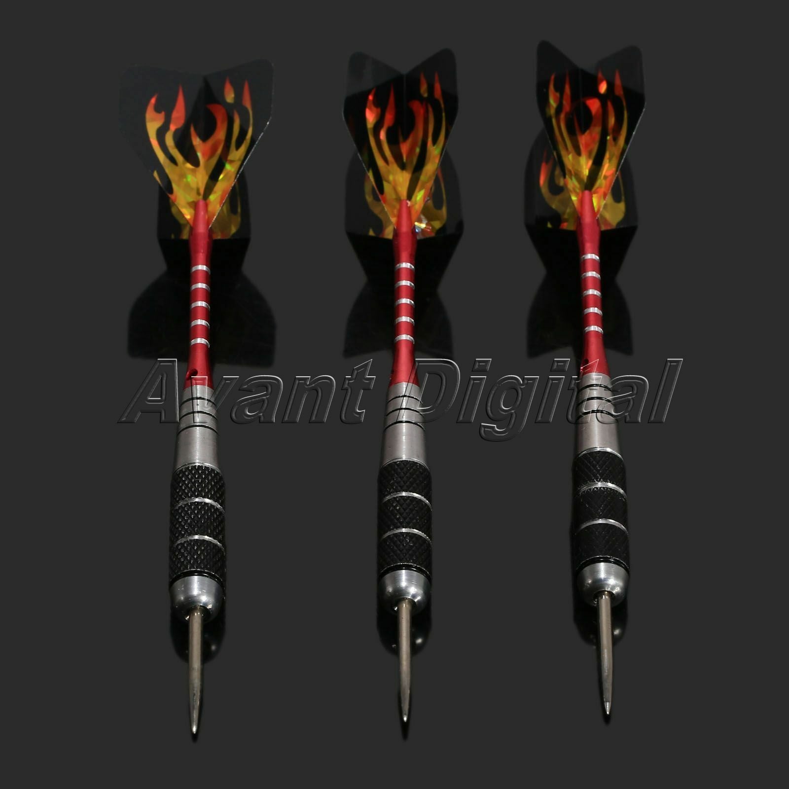 3pcs of darts Professional Red Tungsten Steel Tip Darts Set With Dart Flights