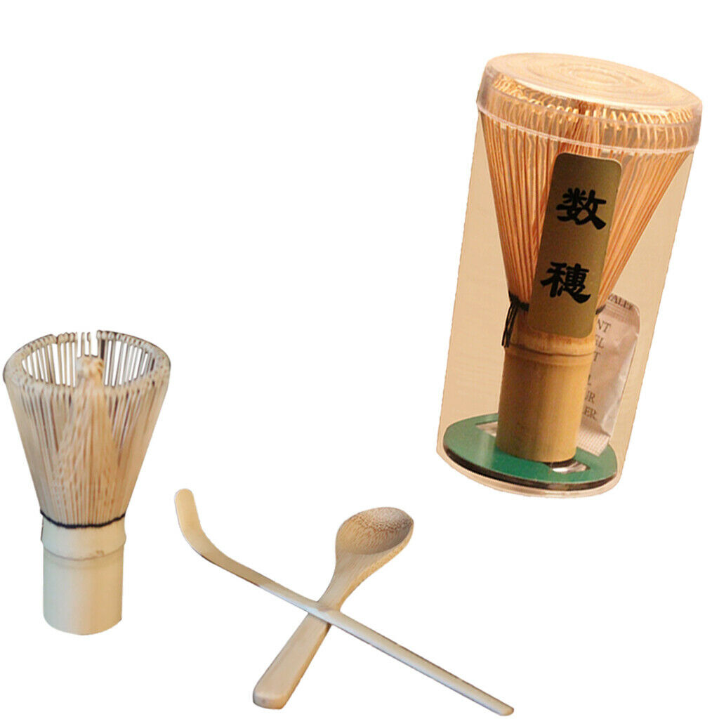 Homemade Bamboo Matcha Powder Chasen Whisk Teaspoon Scoop Tea Ceremony Tools