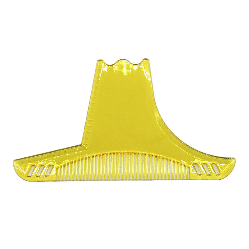 Portable Beard Shaping Ruler Template Beard Combs Trimmer Razors Yellow