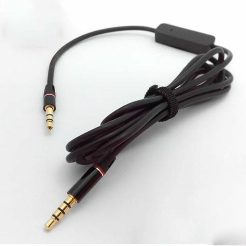 3.5mm 1/8" Audio Cable AUX Cord w/ MIC For Monster N-Pulse On-Ear Headphone tt
