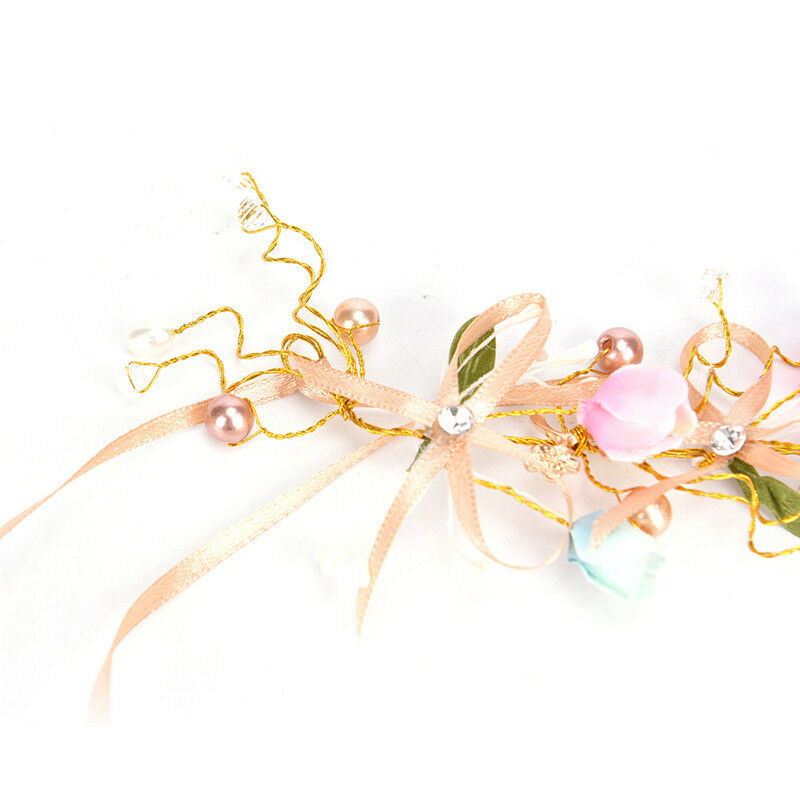 Bridal Flower Crown Headband Wedding Prom Beach Floral Garland Wreath Wedding Lt
