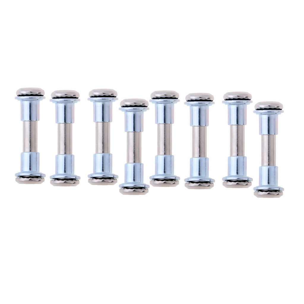 Prettyia 8pcs Inline Skate Screw Roller Skate Axle Bolts with Spacers 31mm